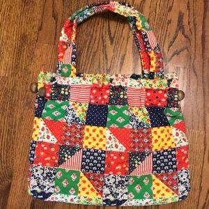 Vintage quilted crochet bag